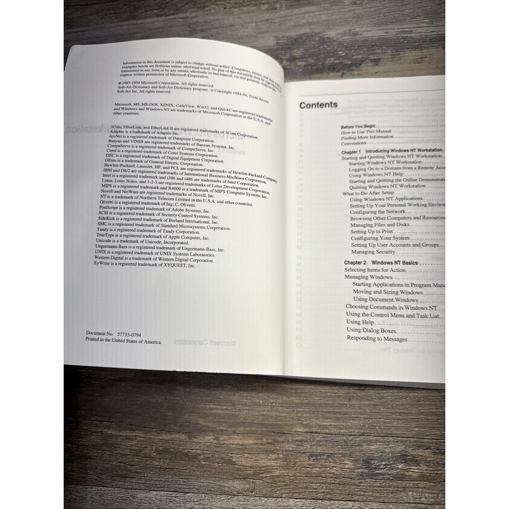 Microsoft Windows NT Workstation System Guide Version 3.5 Manual 1994 Vintage-VG - Picture 8 of 8